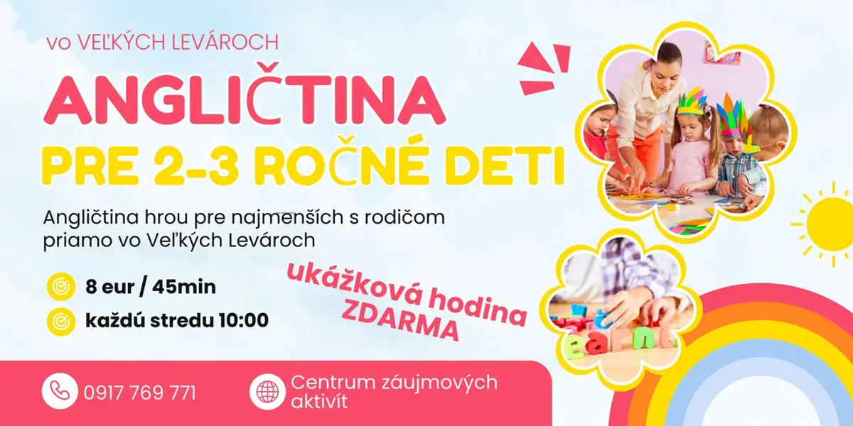 Pozor pozor na známosť sa dáva, že otvárame hravú angličtinu pre najmenšie detičky